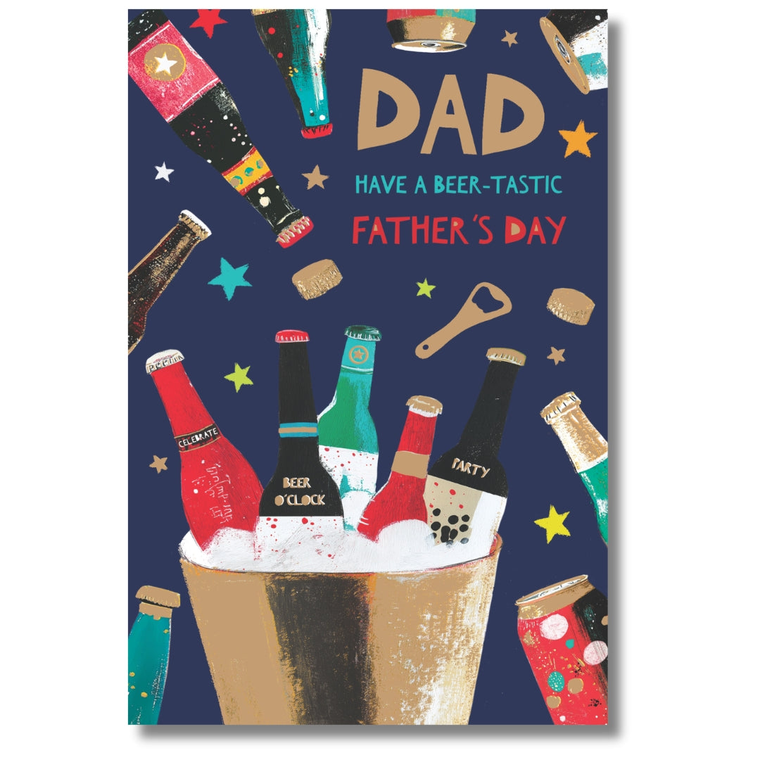 Tracks Dad Have A Beer-Tastic Father's Day - Greeting Card