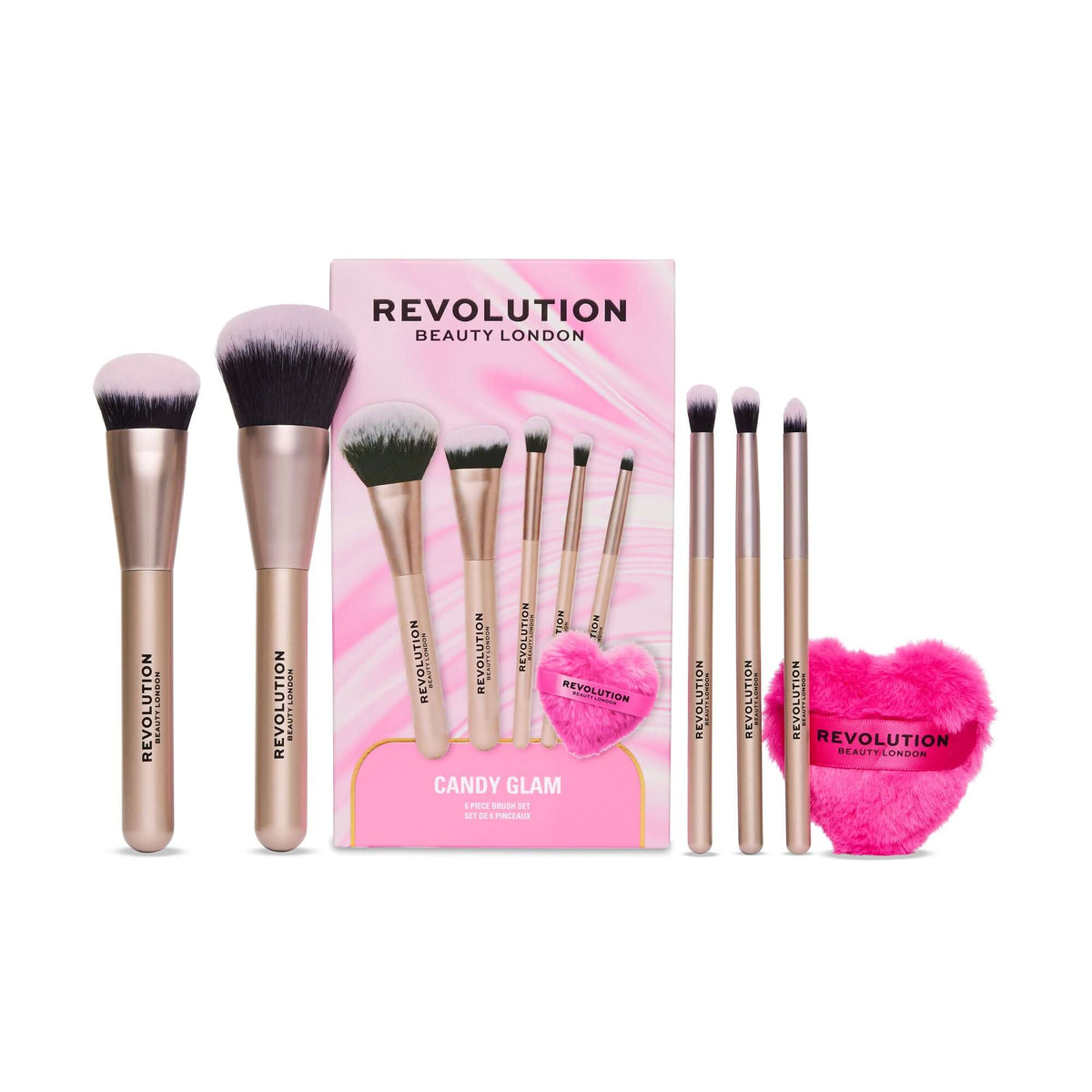 Revolution - Brush Set Of 6pcs - Candy Glam