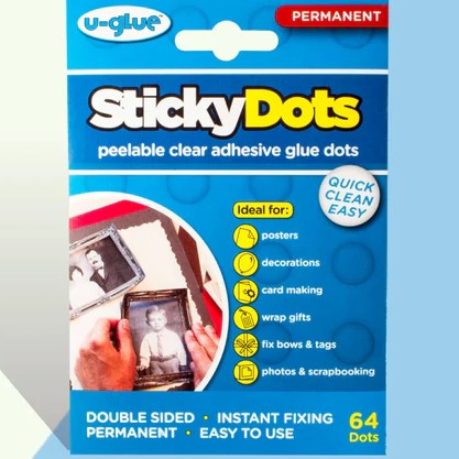 Sticky Dots Permanent Clear Adhesive Glue Dots A Pack Of 64pcs