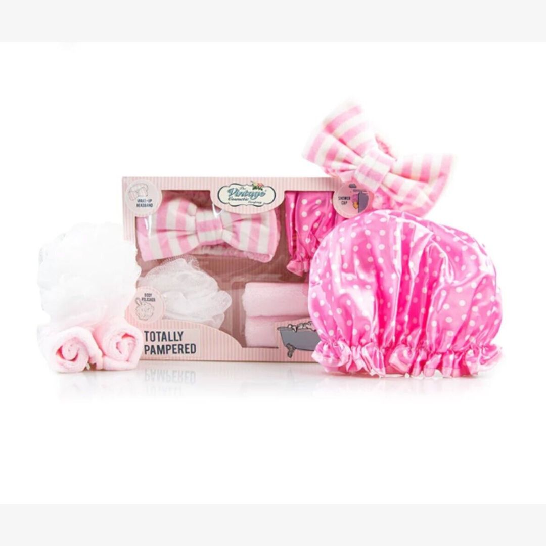 Vintage Cosmetics Totally Pampered Pink Spa Gift Set