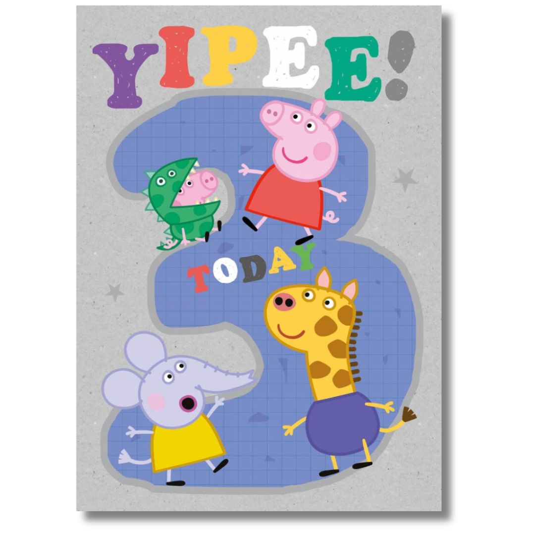 Yipee 3 Today - Greeting Card