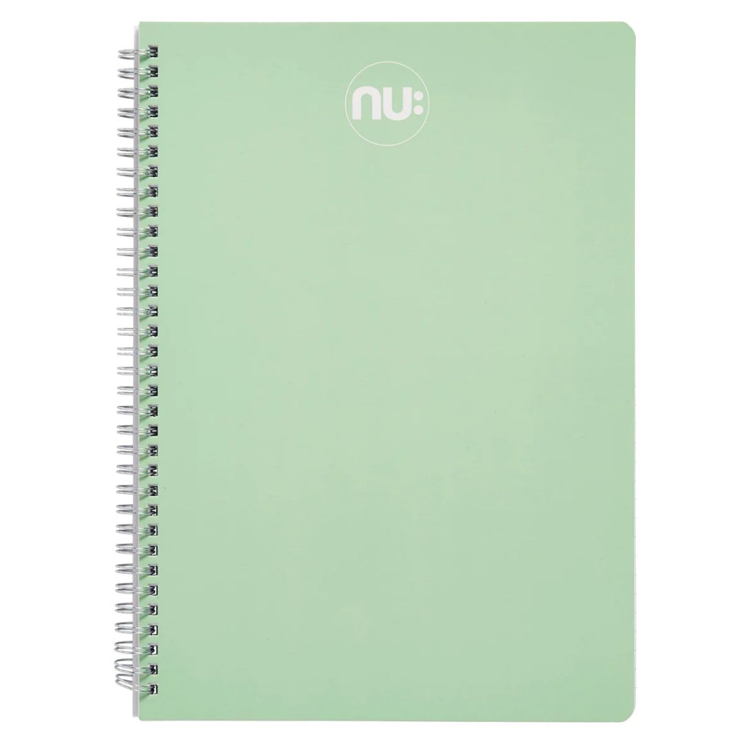 A4 Nu: Spiral Craze Autumnal Notebook - Various Colours - Navy Blue