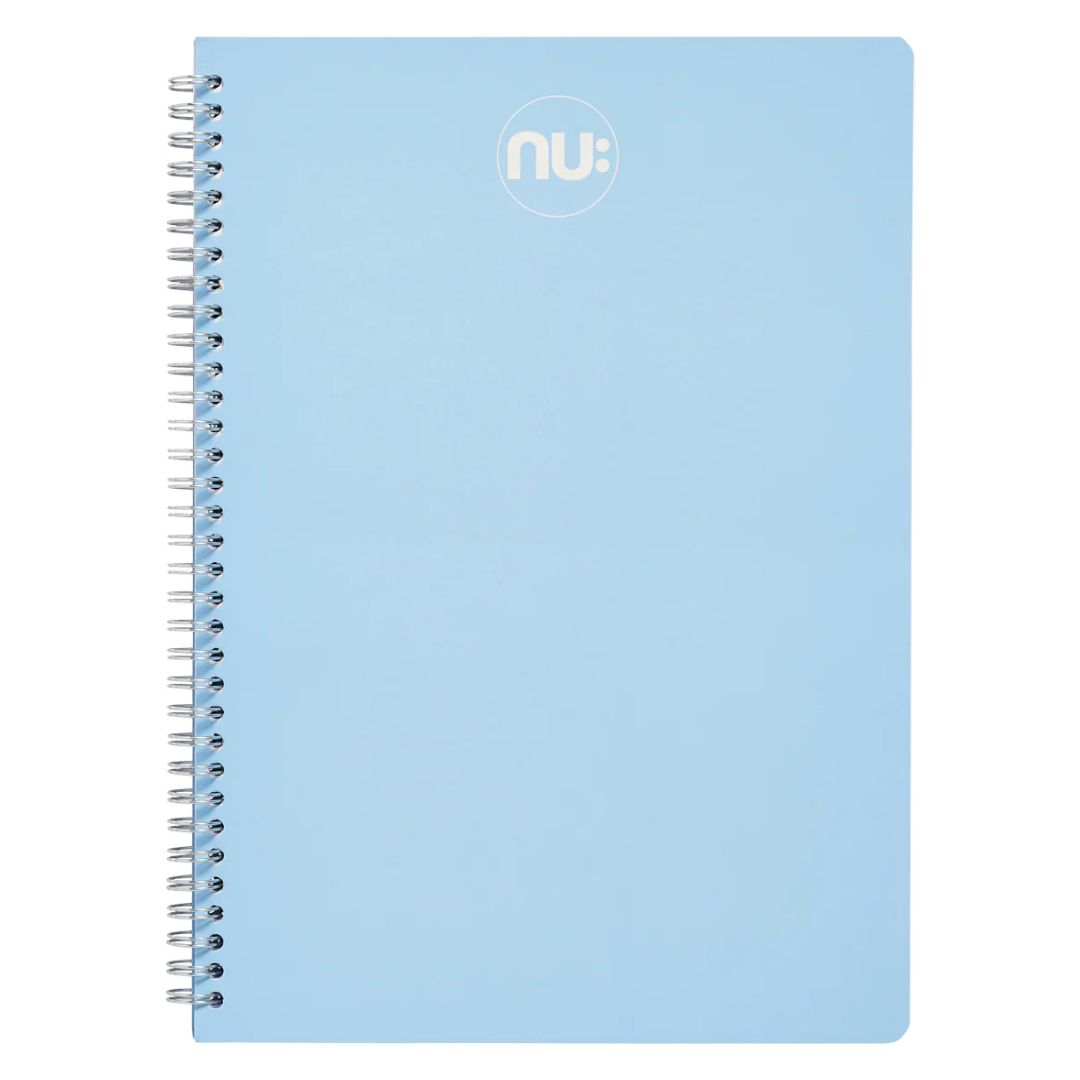 A4 Nu: Spiral Craze Autumnal Notebook - Various Colours - Navy Blue