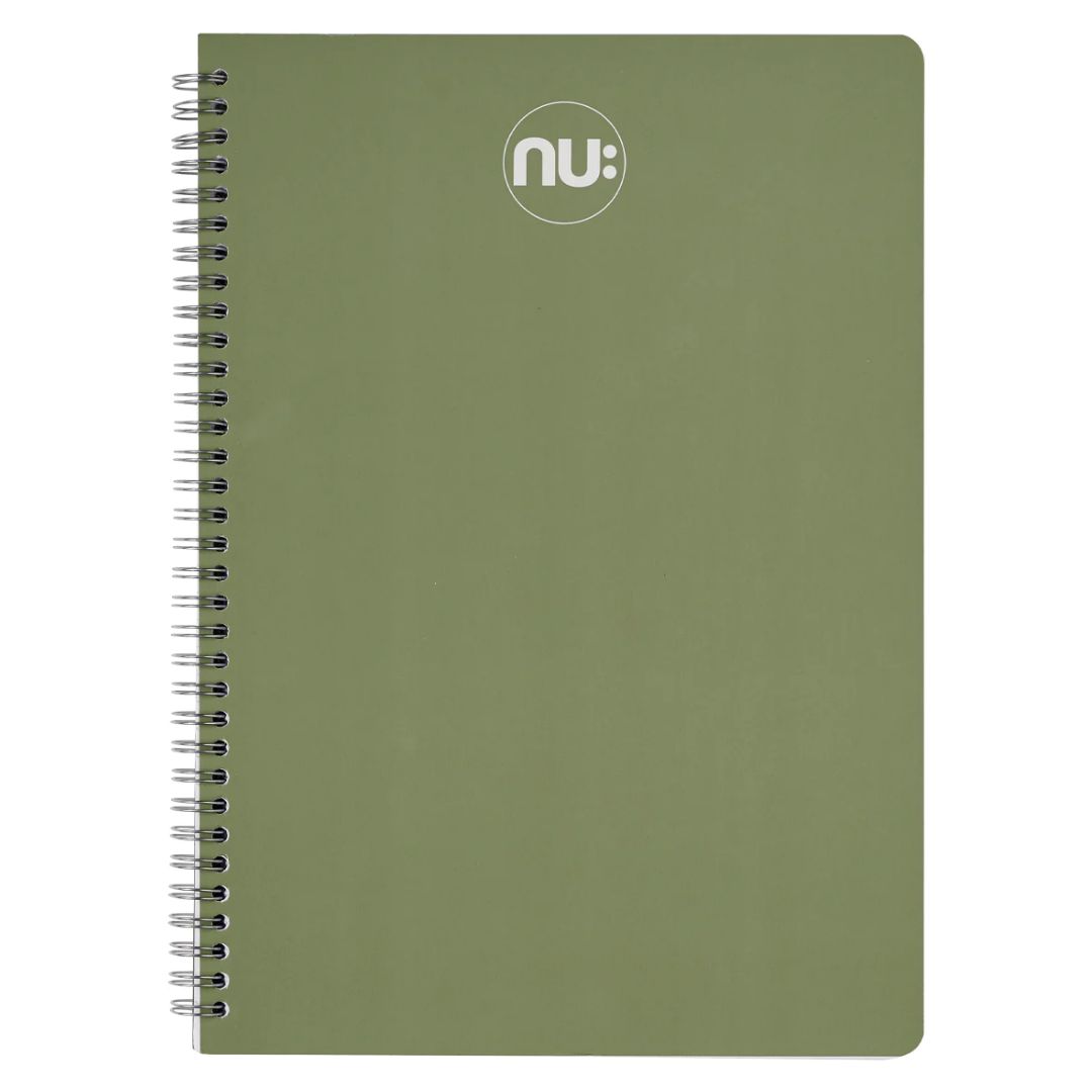 A4 Nu: Spiral Craze Autumnal Notebook - Various Colours - Navy Blue