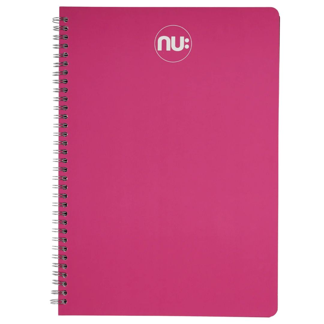 A4 Nu: Spiral Craze Autumnal Notebook - Various Colours - Navy Blue