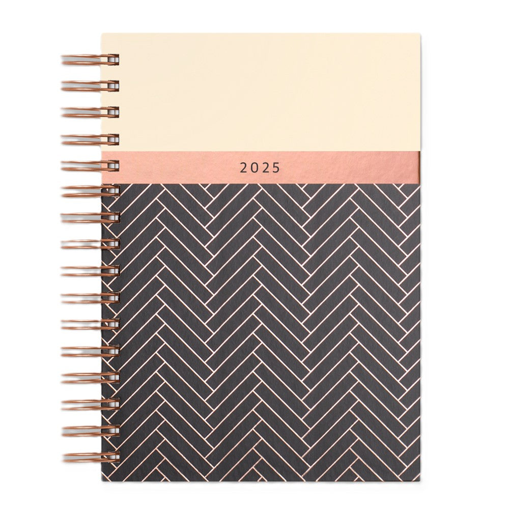 A5 2025 Matilda Myres Day A Page Diary - Yellow/Black