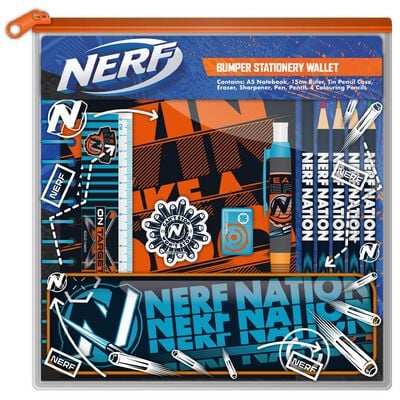 Nerf Bumper Stationery Wallet 11pcs