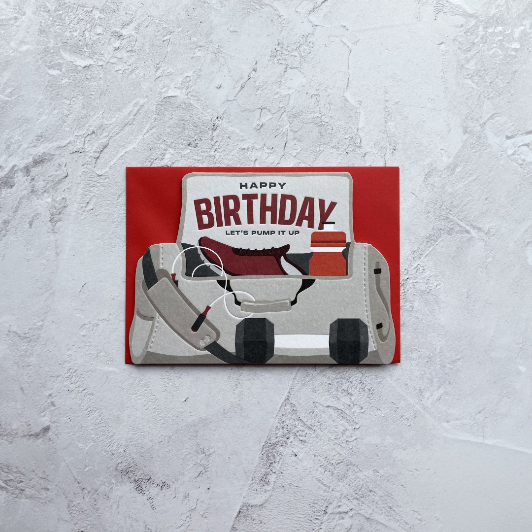 Heyyy Happy Birthday Let's Pump It Up - Greeting Card