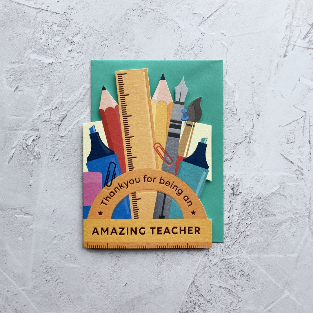 Heyyy Thank You For An Amazing Teacher - Greeting Card