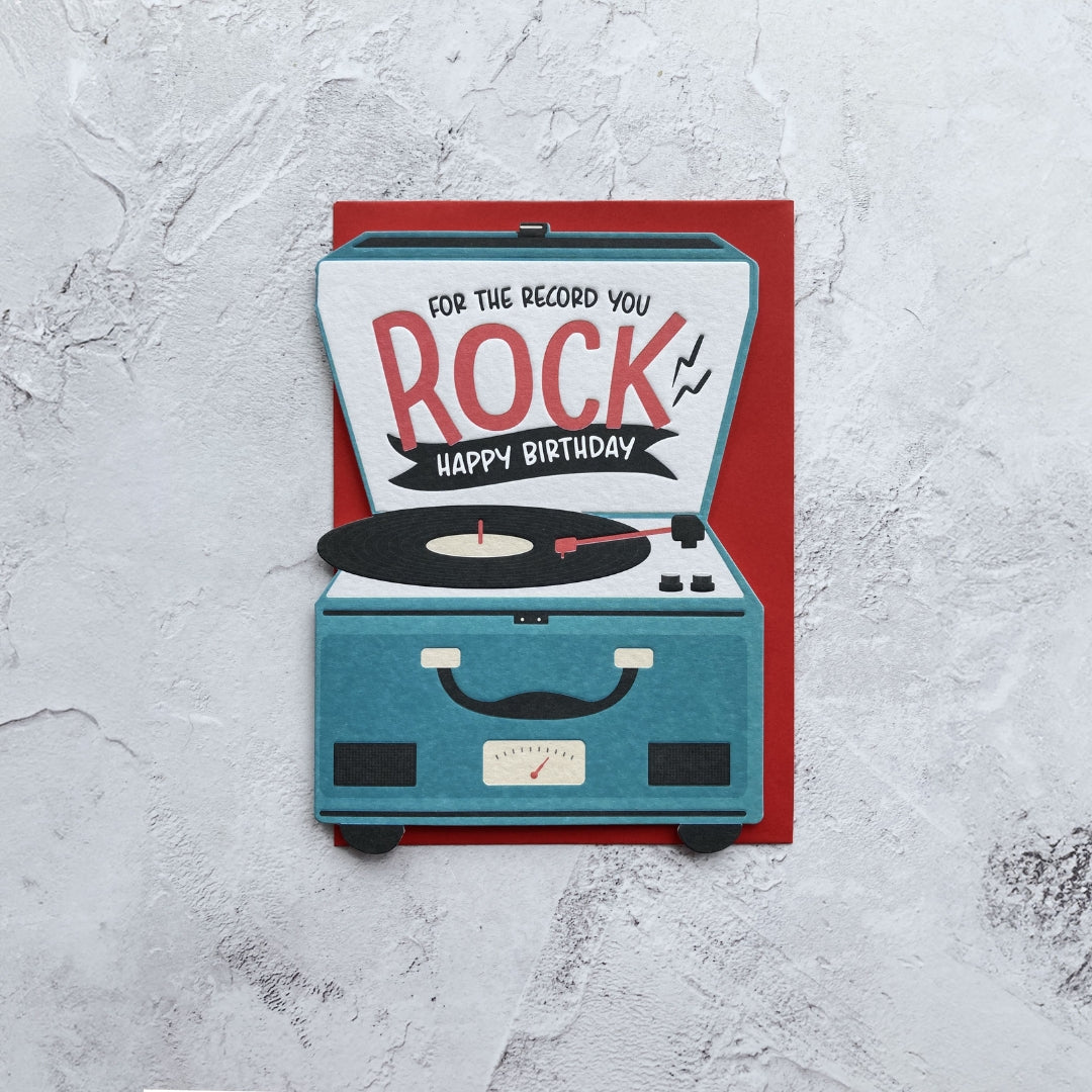 Heyyy For The Record You Rock Happy Birthday - Greeting Card