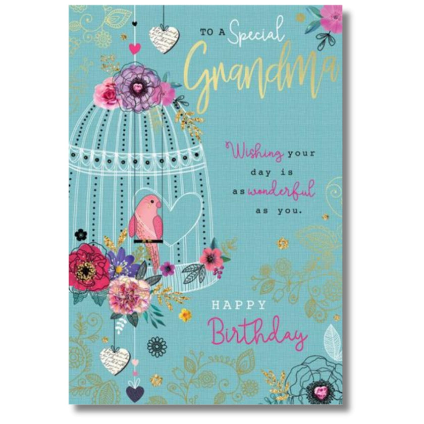 Kingfisher To A Special Grandma Birthday - Greeting Card