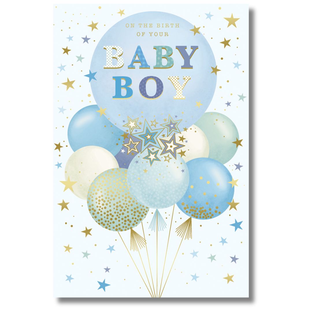 On The Birth Of Your Baby Boy Greeting Card