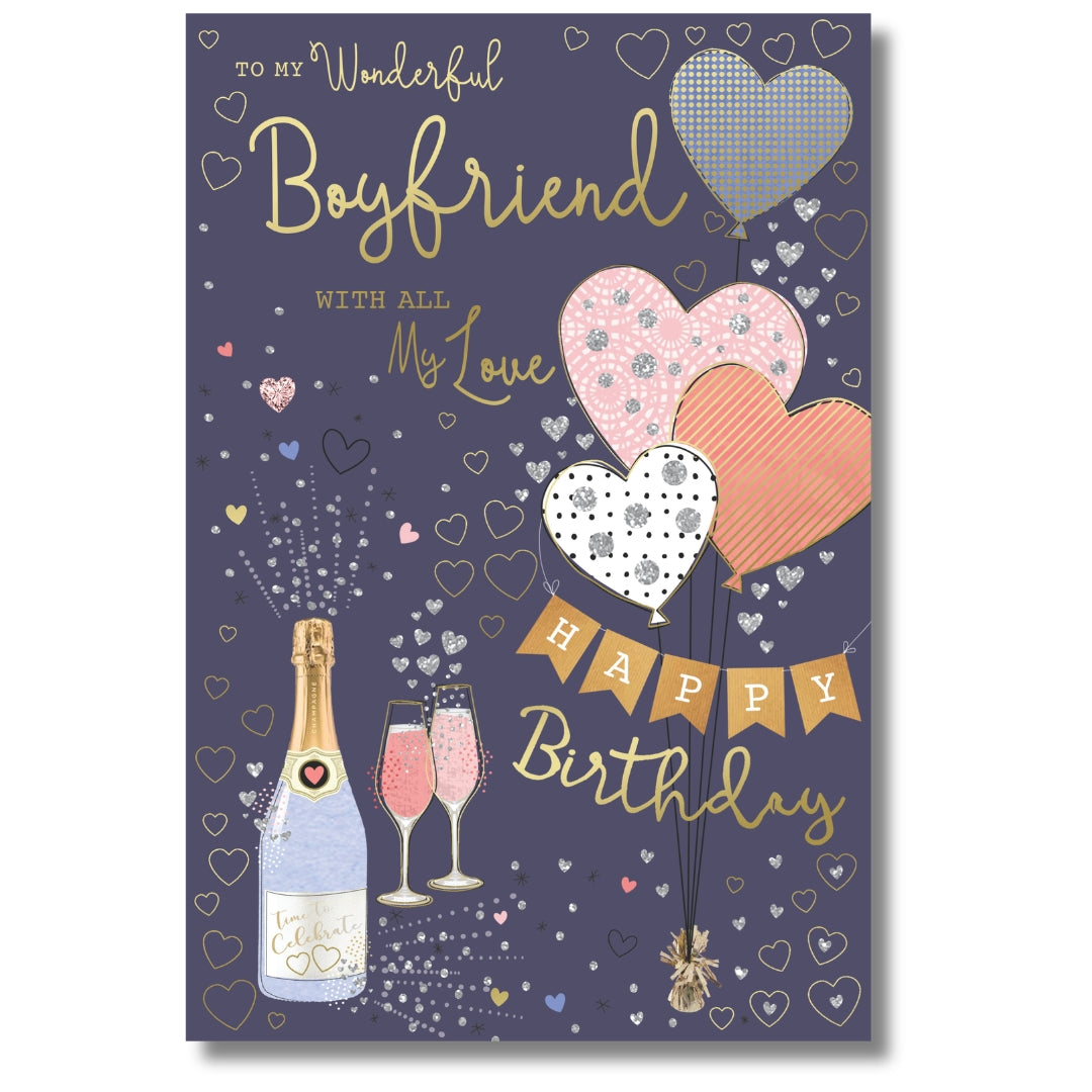 Kingfisher To My Wonderful Boyfriend Birthday - Greeting Card
