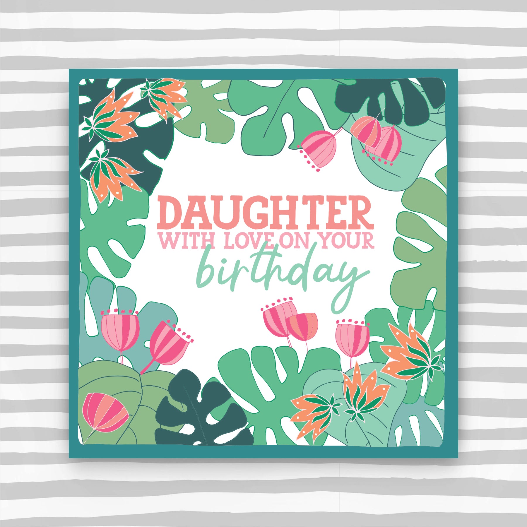 Molly Mae Daughter With Love On Your Birthday - Greeting Card