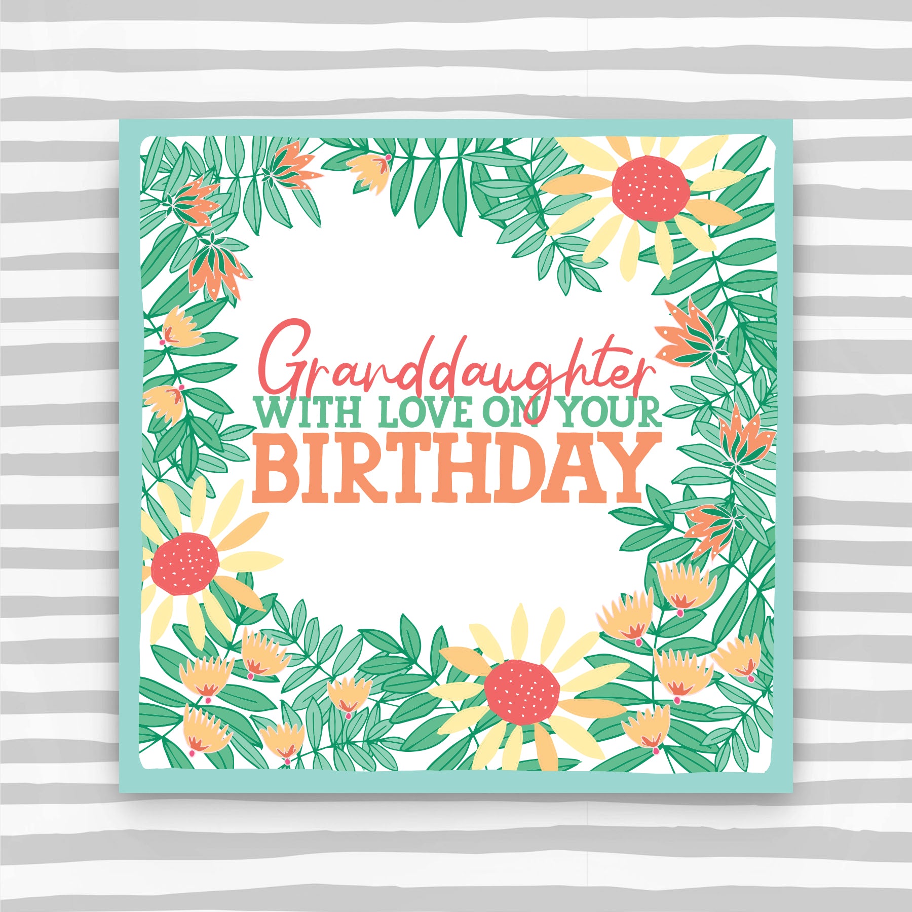 Molly Mae Granddaughter With Love On Your Birthday - Greeting Card