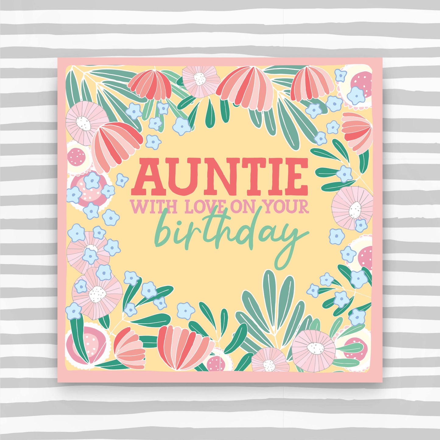 Molly Mae Auntie With Love On Your Birthday - Greeting Card