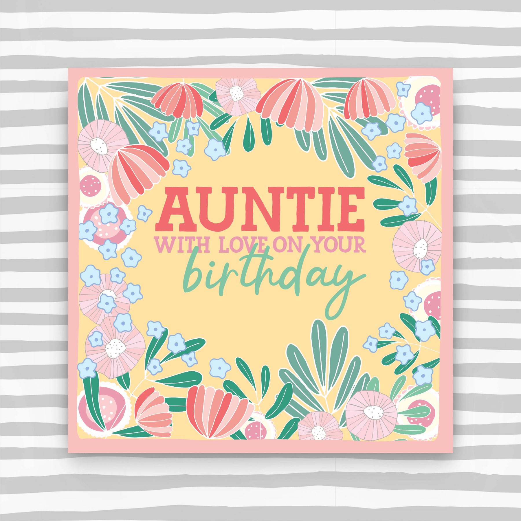 Molly Mae Auntie With Love On Your Birthday - Greeting Card