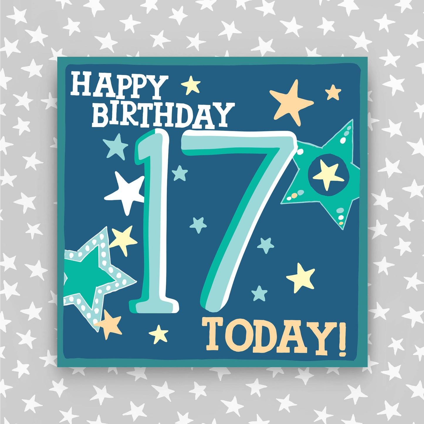 Molly Mae Happy Birthday 17 Today - Greeting Card Blue