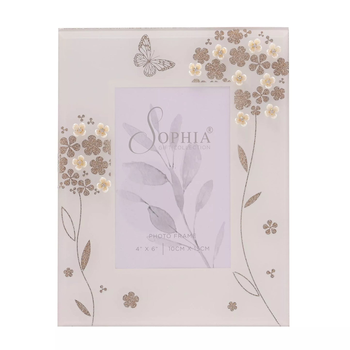 Sophia Glitter Butterfly Photo Frame 15 x 10cm