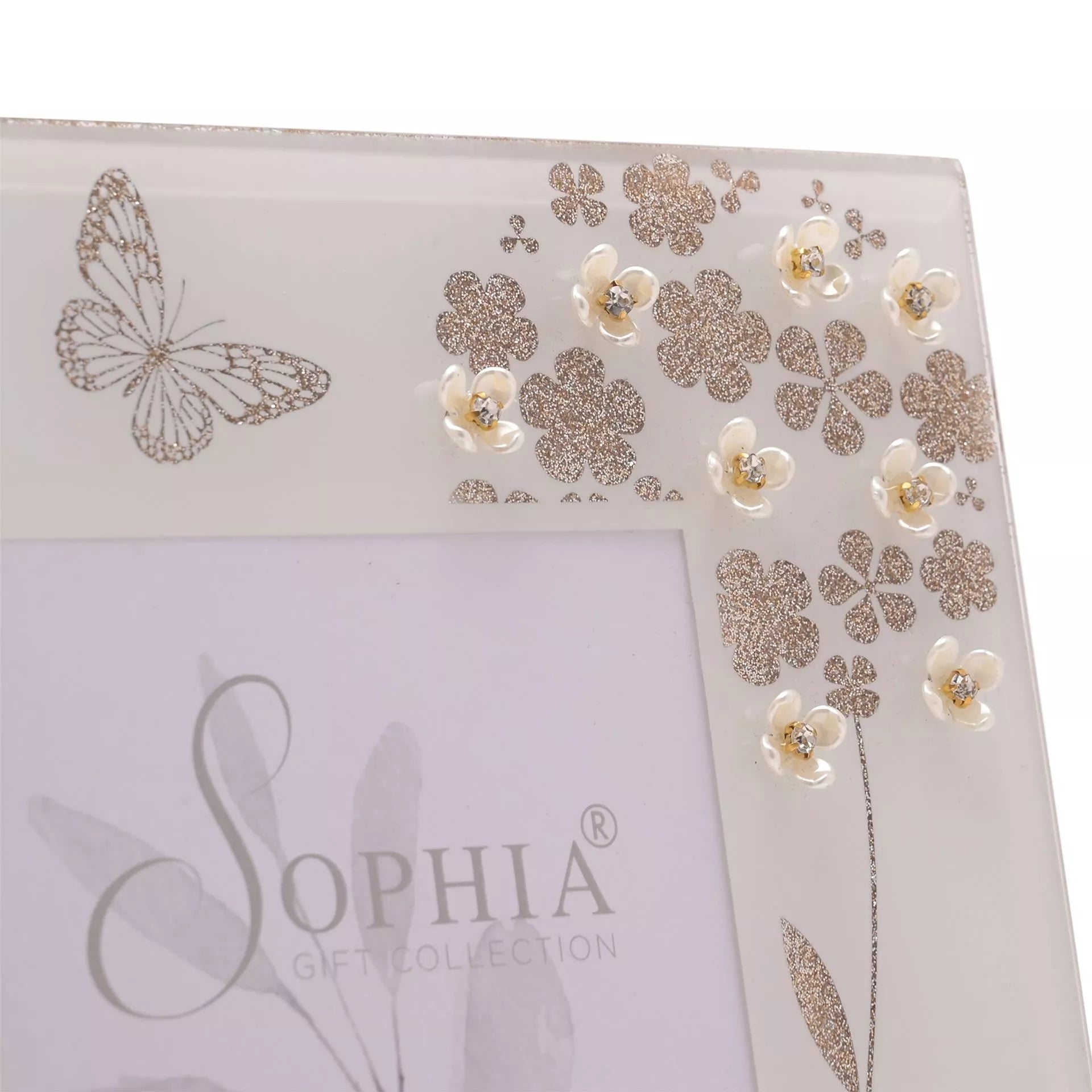 Sophia Glitter Butterfly Photo Frame 18 x 13cm