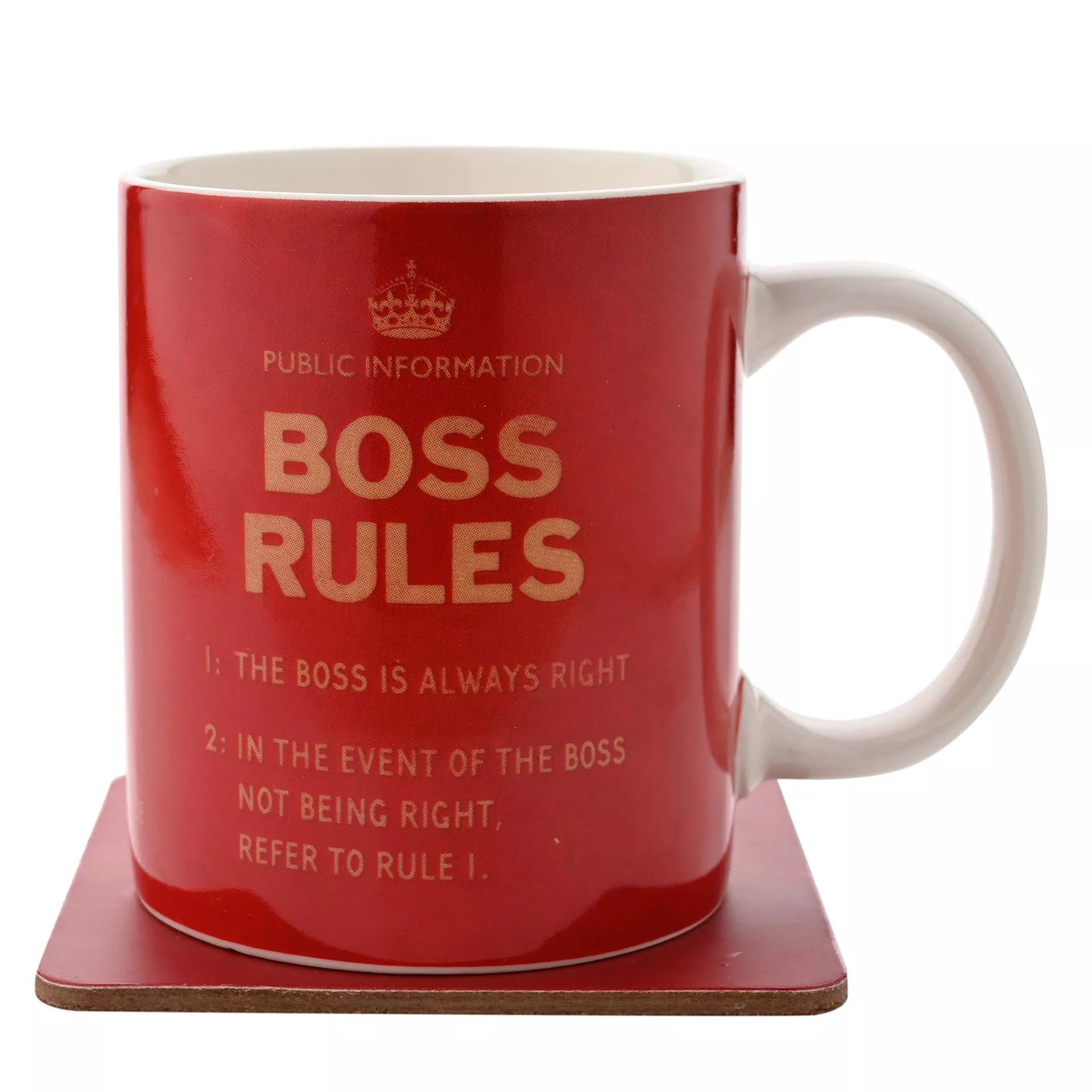 Civil Defence Mug And Coaster Set - The Boss