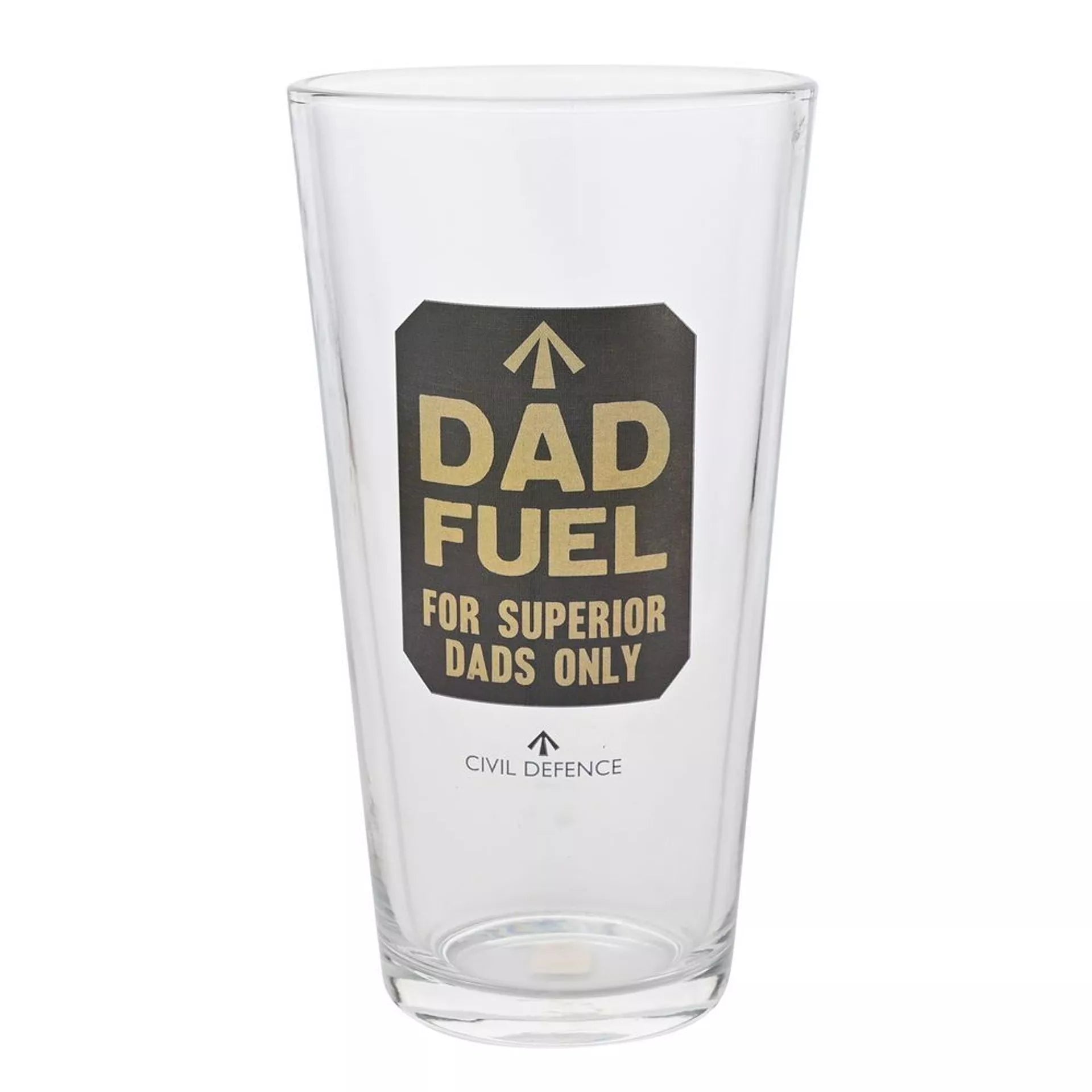 Civil Defence Pint Glass - Dad Fuel