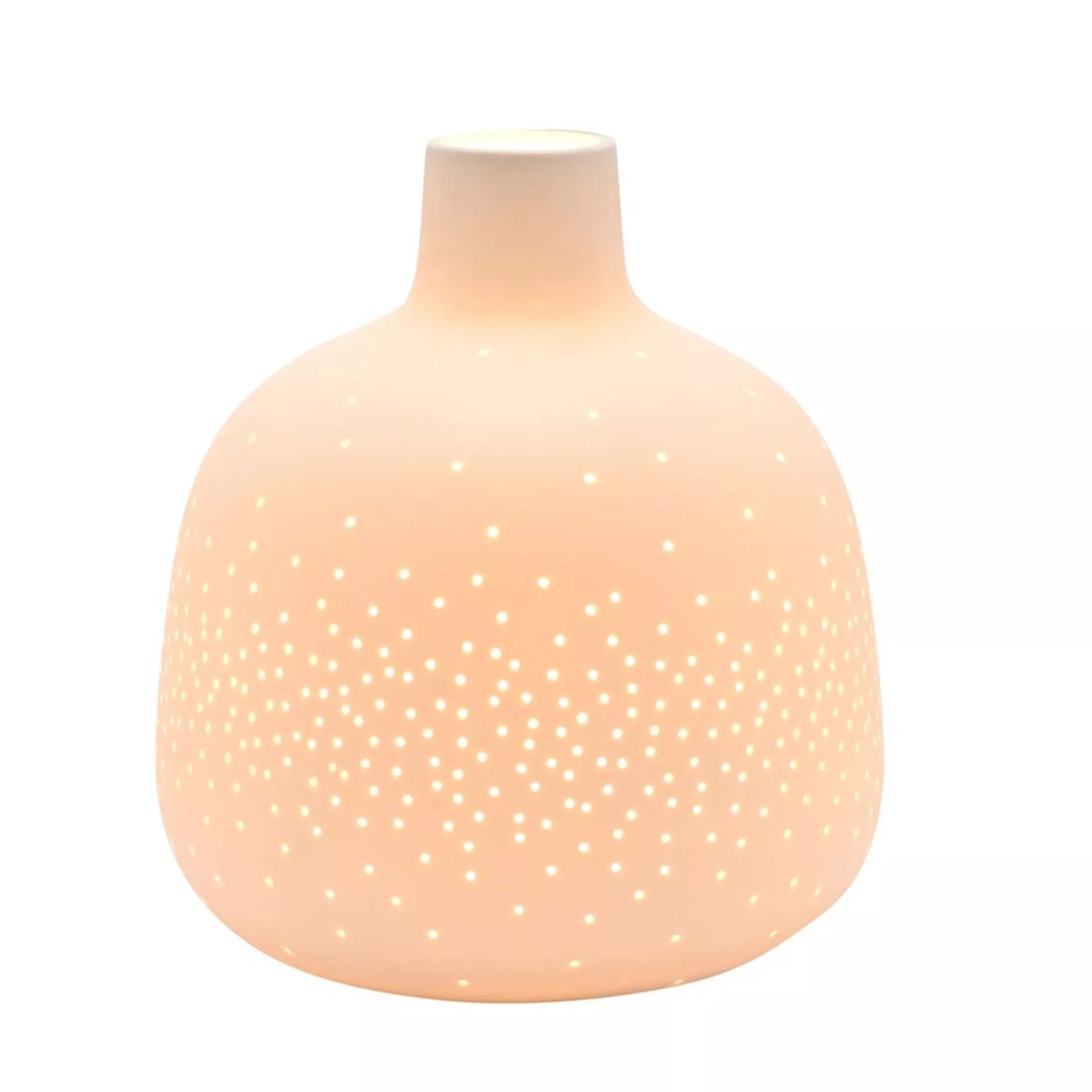 Hestia Ceramic White Short Table Lamp