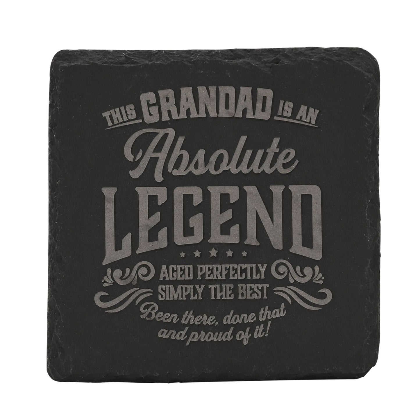 Harvey Makin Legend Slate Coaster 10 x 10cm - Grandad