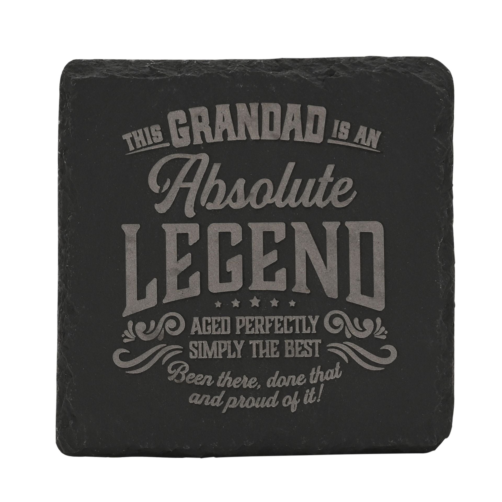Harvey Makin Legend Slate Coaster 10 x 10cm - Grandad