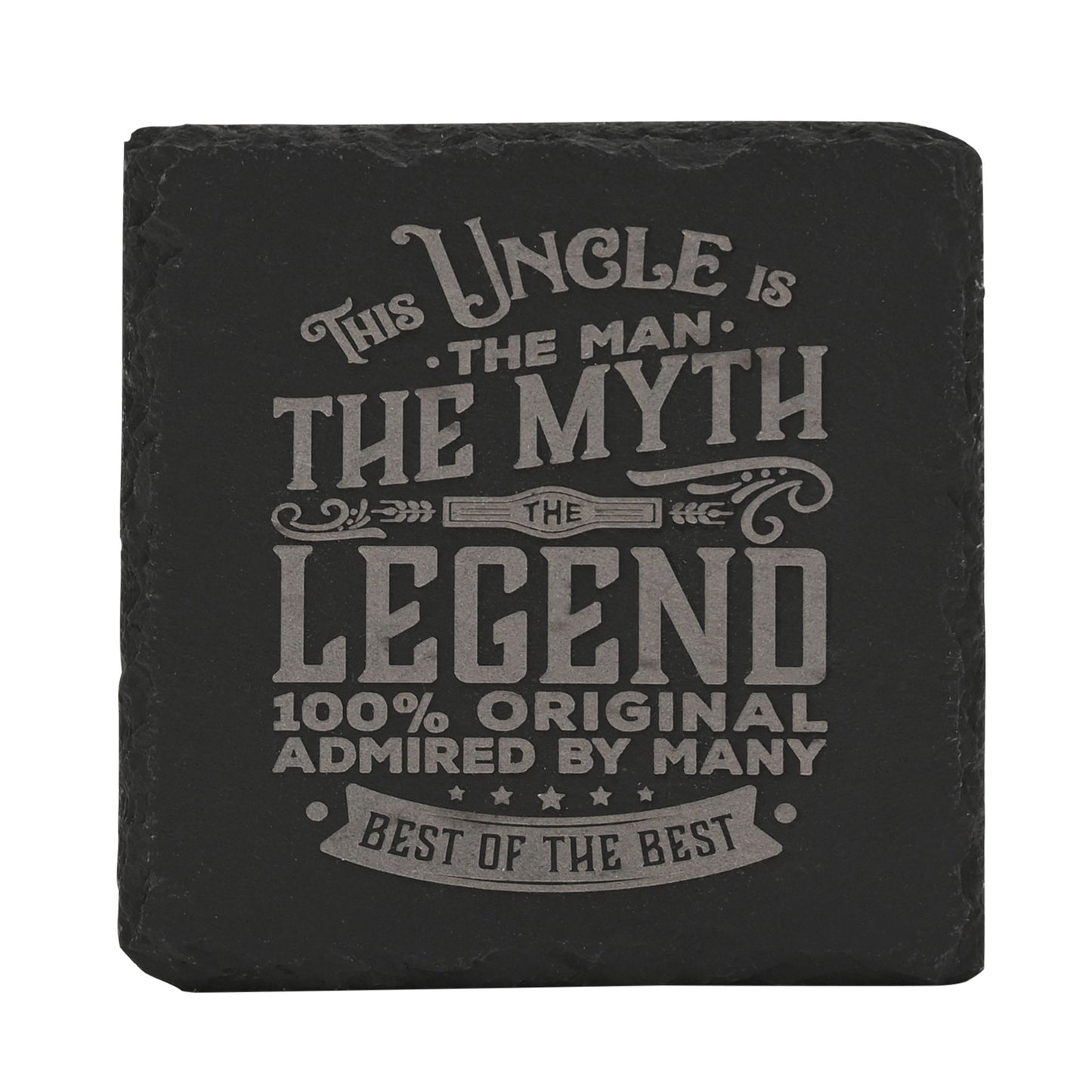 Harvey Makin Legend Slate Coaster 10 x 10cm - Uncle