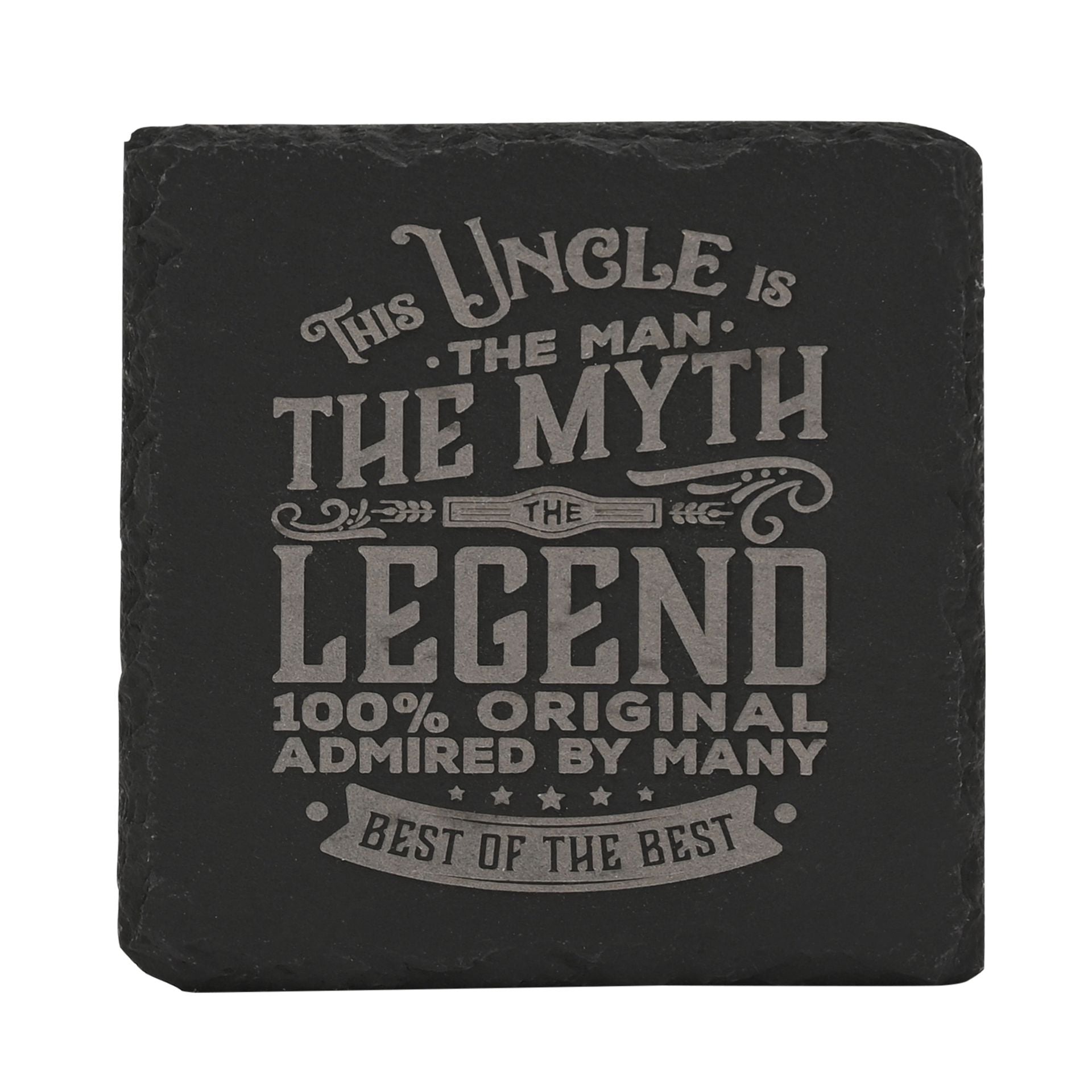Harvey Makin Legend Slate Coaster 10 x 10cm - Uncle