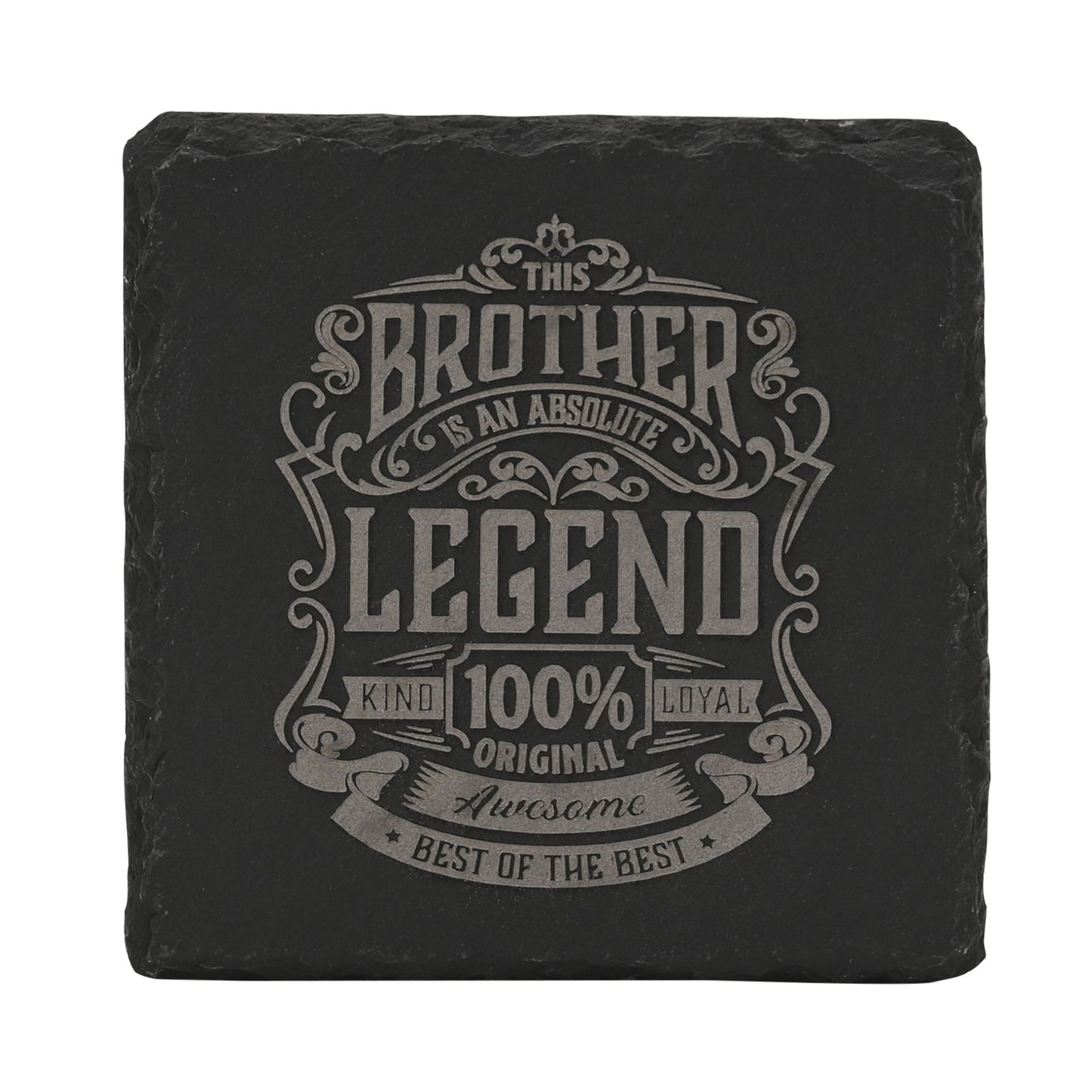 Harvey Makin Legend Slate Coaster 10 x 10cm - Brother