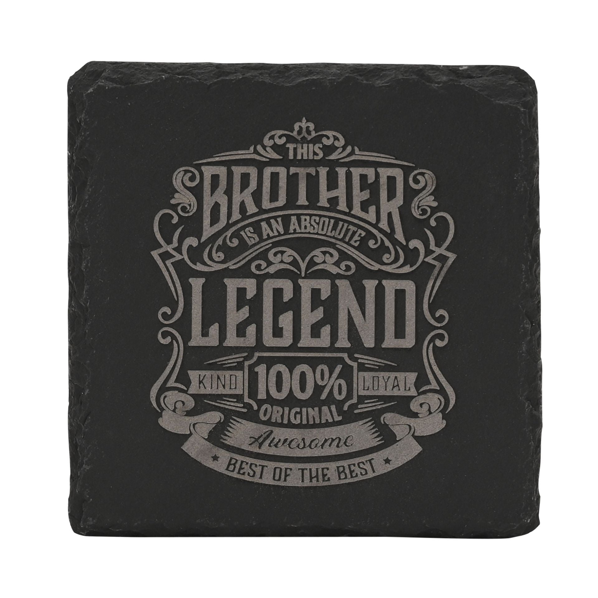 Harvey Makin Legend Slate Coaster 10 x 10cm - Brother
