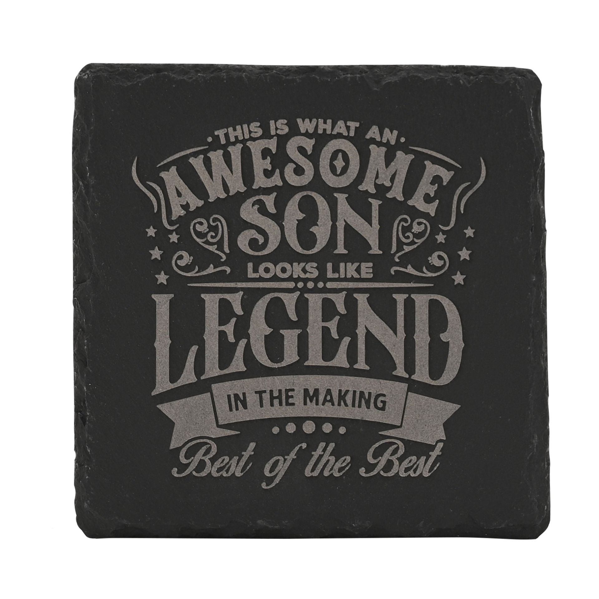 Harvey Makin Legend Slate Coaster 10 x 10cm - Son