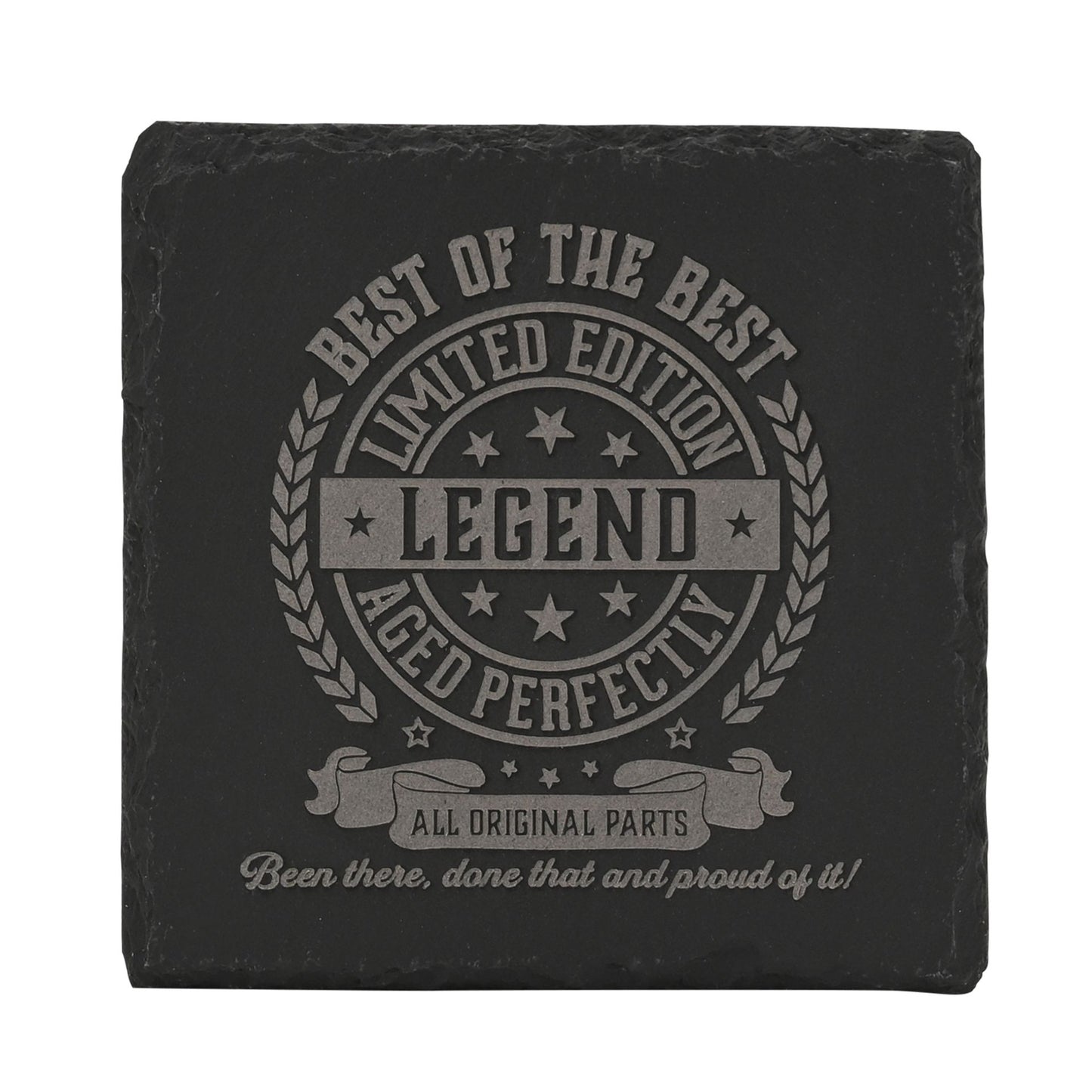 Harvey Makin Legend Slate Coaster 10 x 10cm - Best