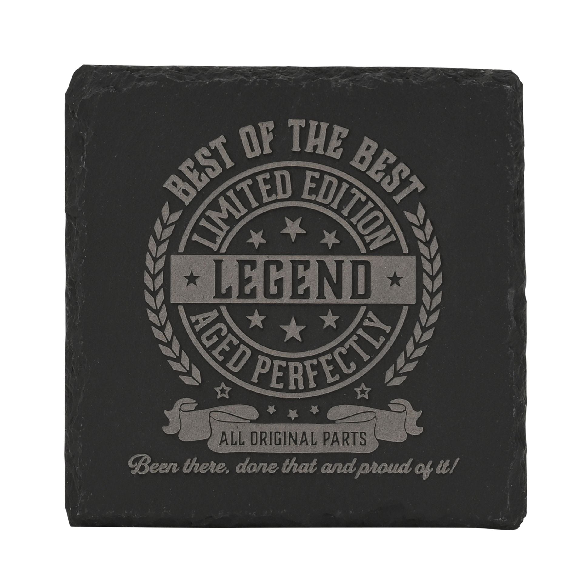 Harvey Makin Legend Slate Coaster 10 x 10cm - Best