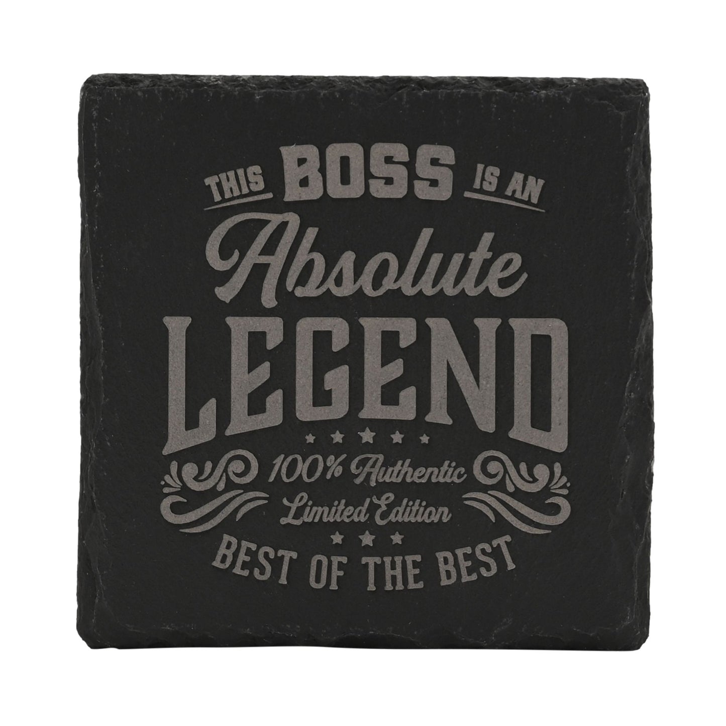 Harvey Makin Legend Slate Coaster 10 x 10cm - Boss