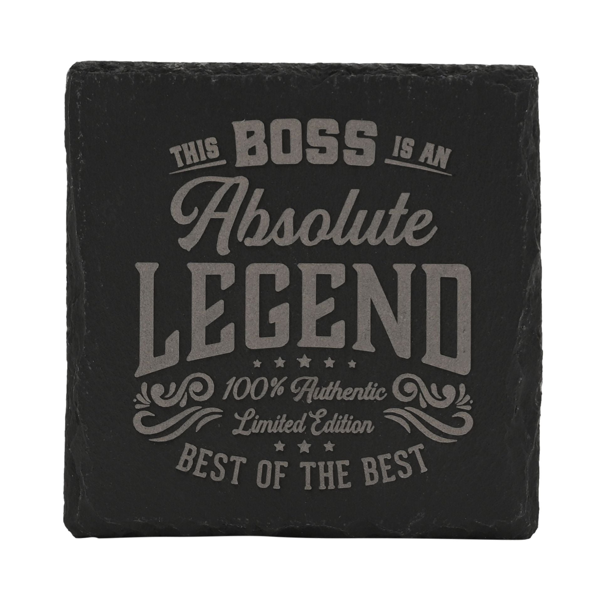 Harvey Makin Legend Slate Coaster 10 x 10cm - Boss