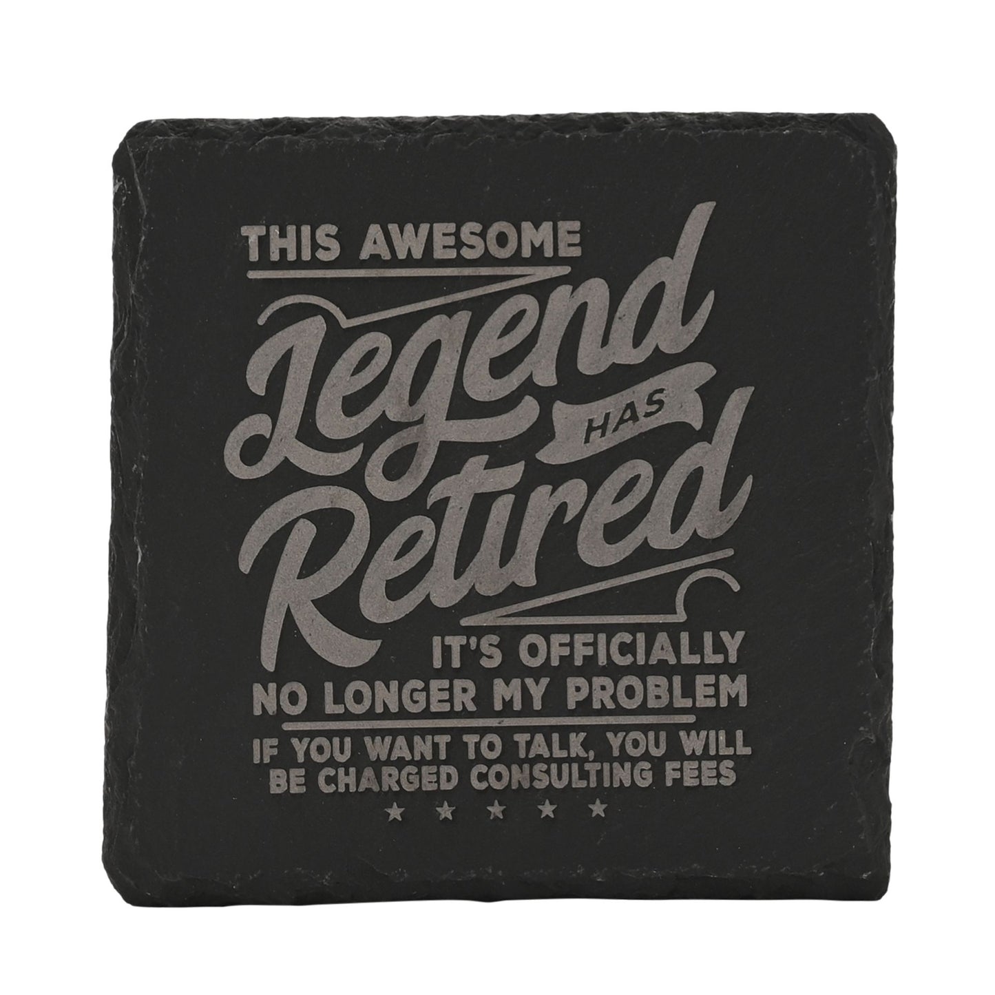 Harvey Makin Legend Slate Coaster 10 x 10cm - Retired