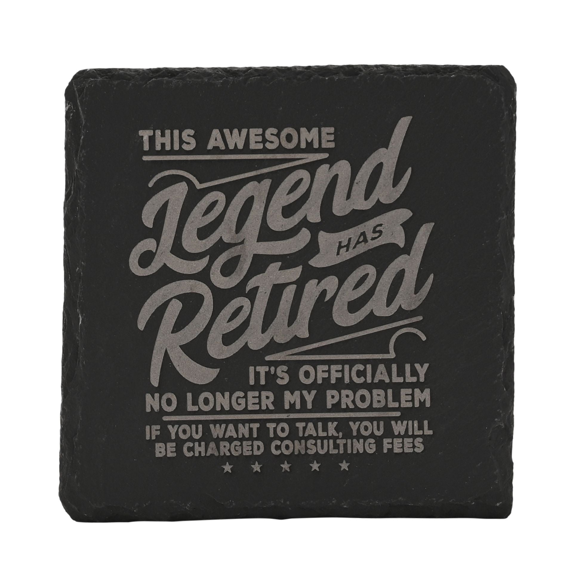 Harvey Makin Legend Slate Coaster 10 x 10cm - Retired
