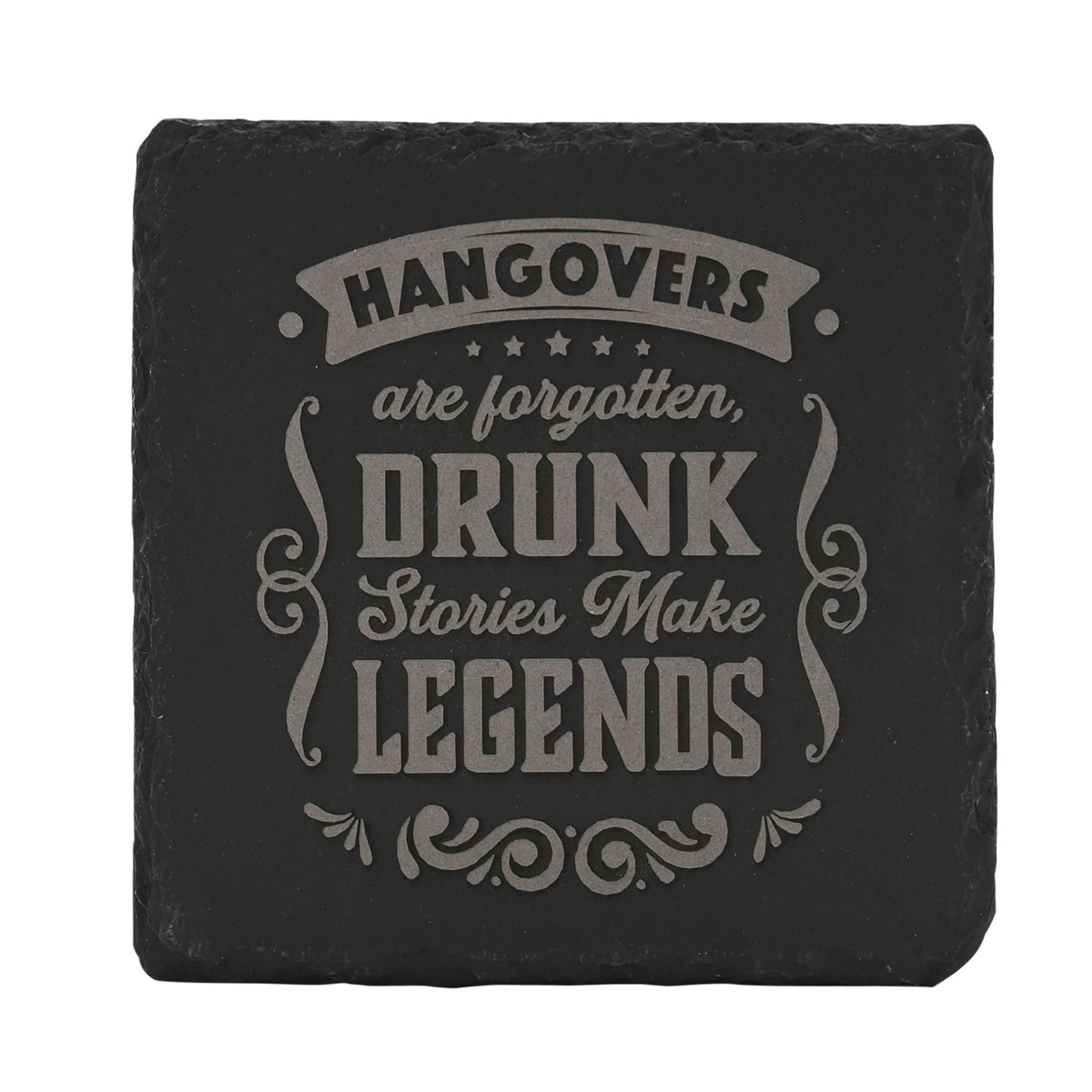 Harvey Makin Legend Slate Coaster 10 x 10cm - Hangover