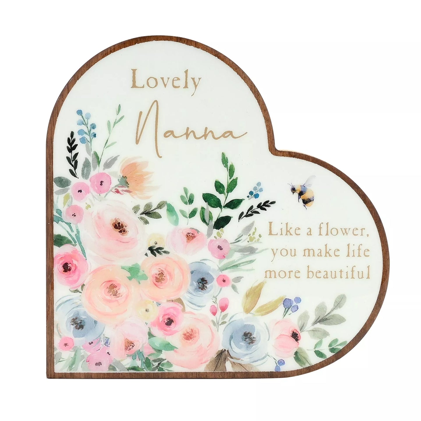 The Cottage Garden Mantel Heart Plaque - Nanna
