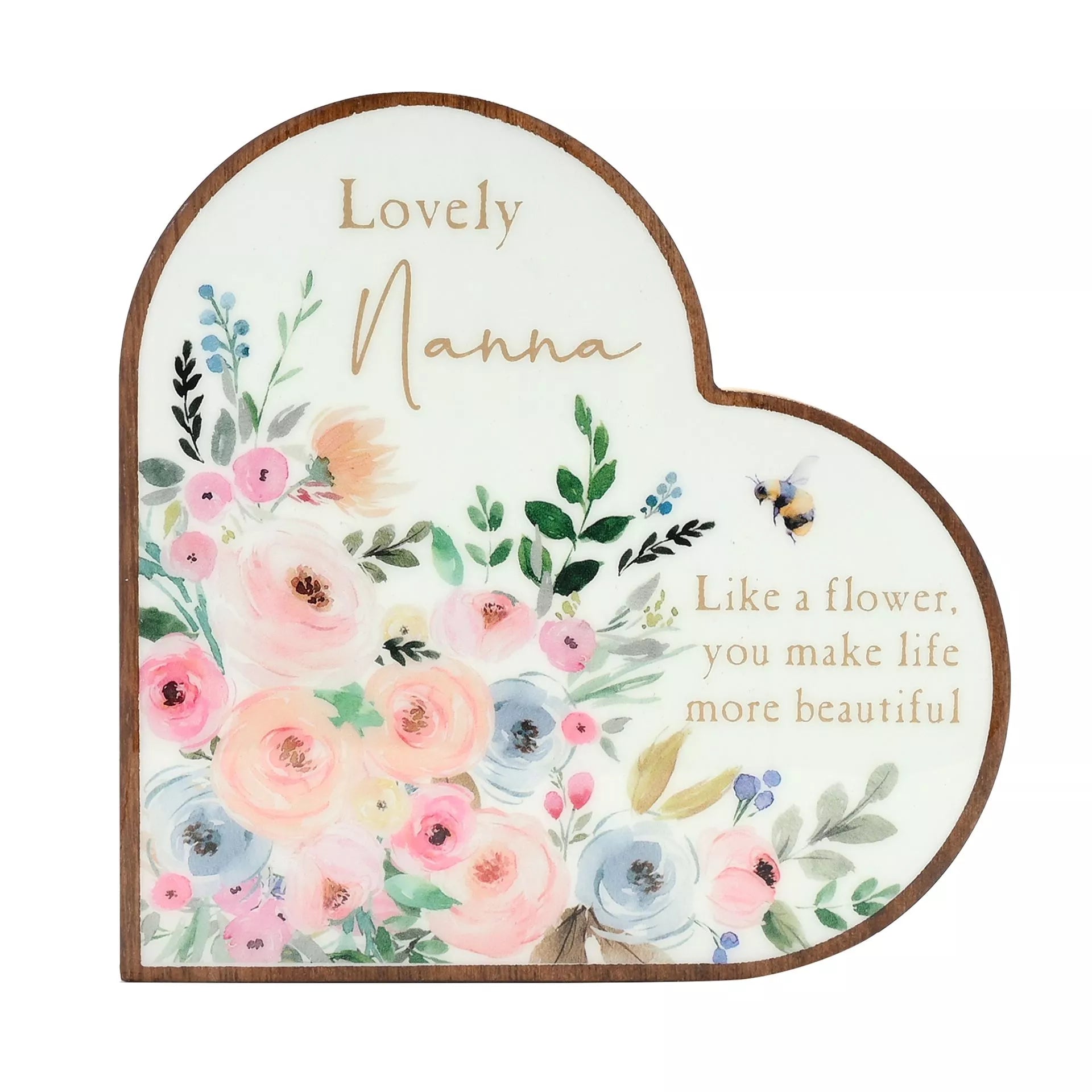 The Cottage Garden Mantel Heart Plaque - Nanna