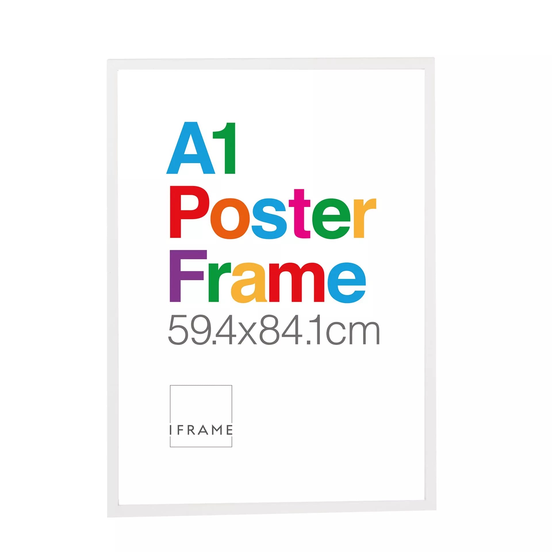 A1 iFrame Wooden Poster Frame - White