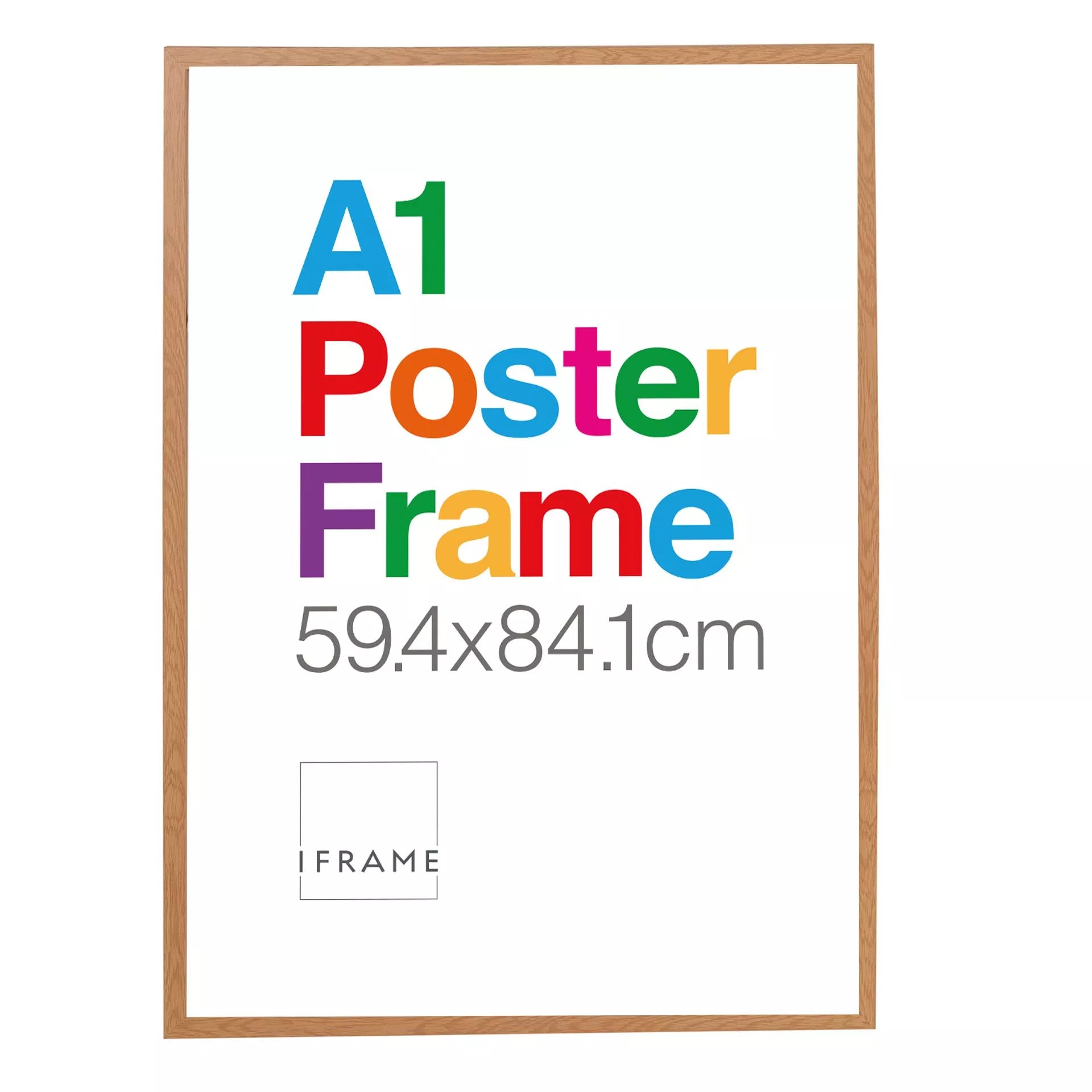 A1 iFrame Wooden Poster Frame - Finish Natural