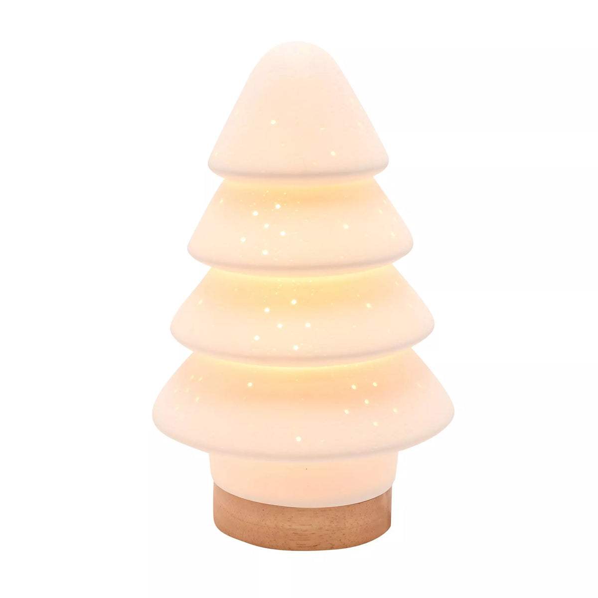The Seasonal Gift - Ceramic Lamp - Porcelain Christmas Tree Lamp 22cm