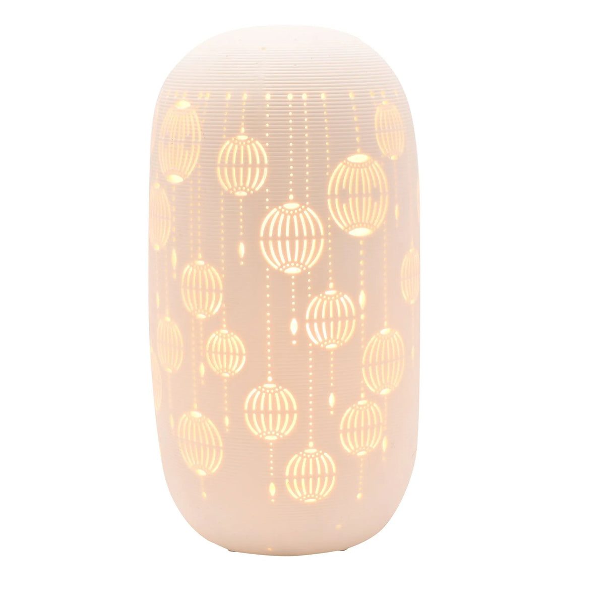 The Seasonal Gift - Ceramic Lamp - Porcelain Christmas Bauble Lamp 26cm