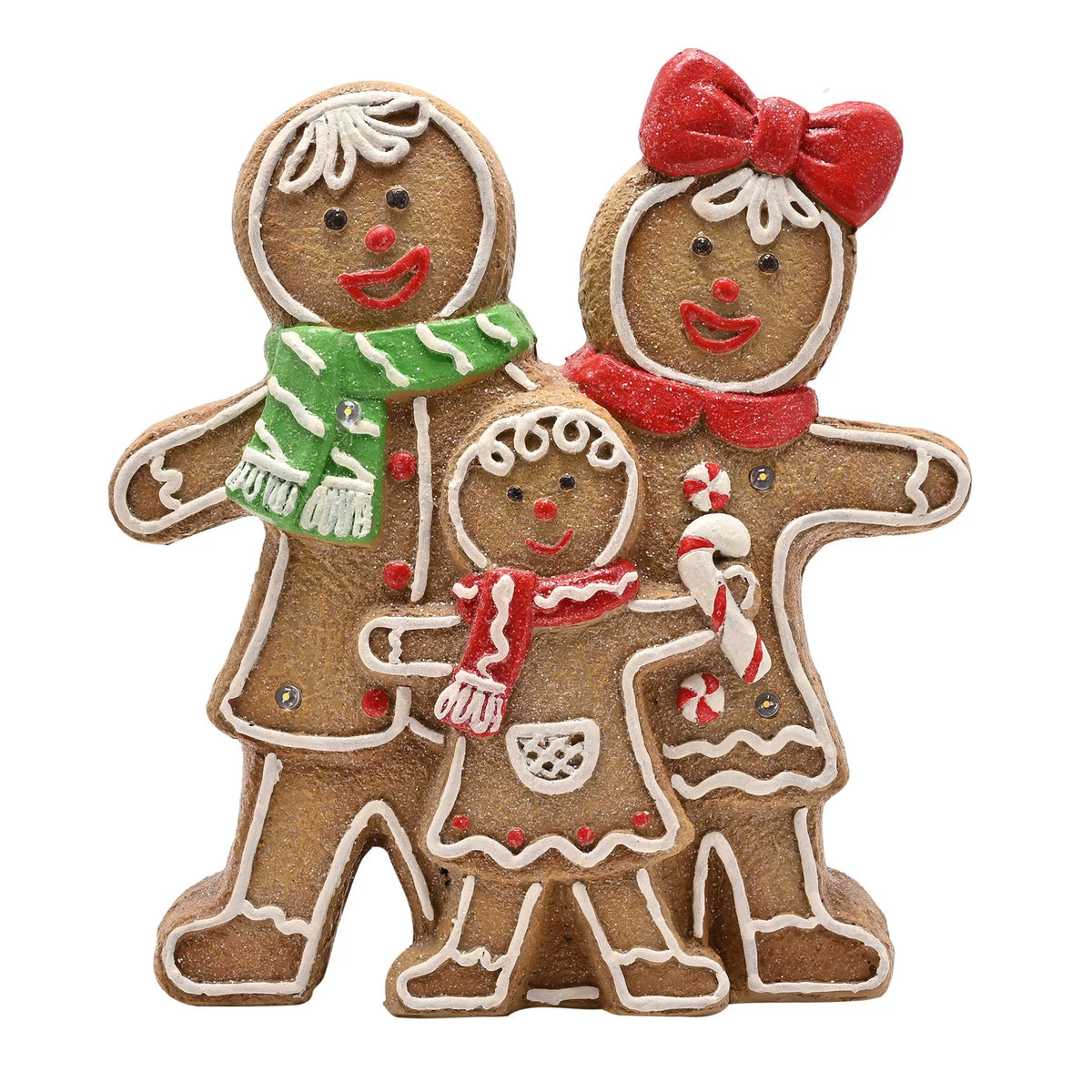 The Seasonal Gift - Santa & Friends - LED Gingerbread Family 35cm