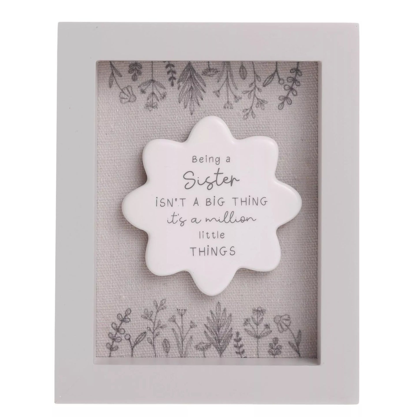 Moments Framed Ceramic Plaque 12 x 15cm - Sisters