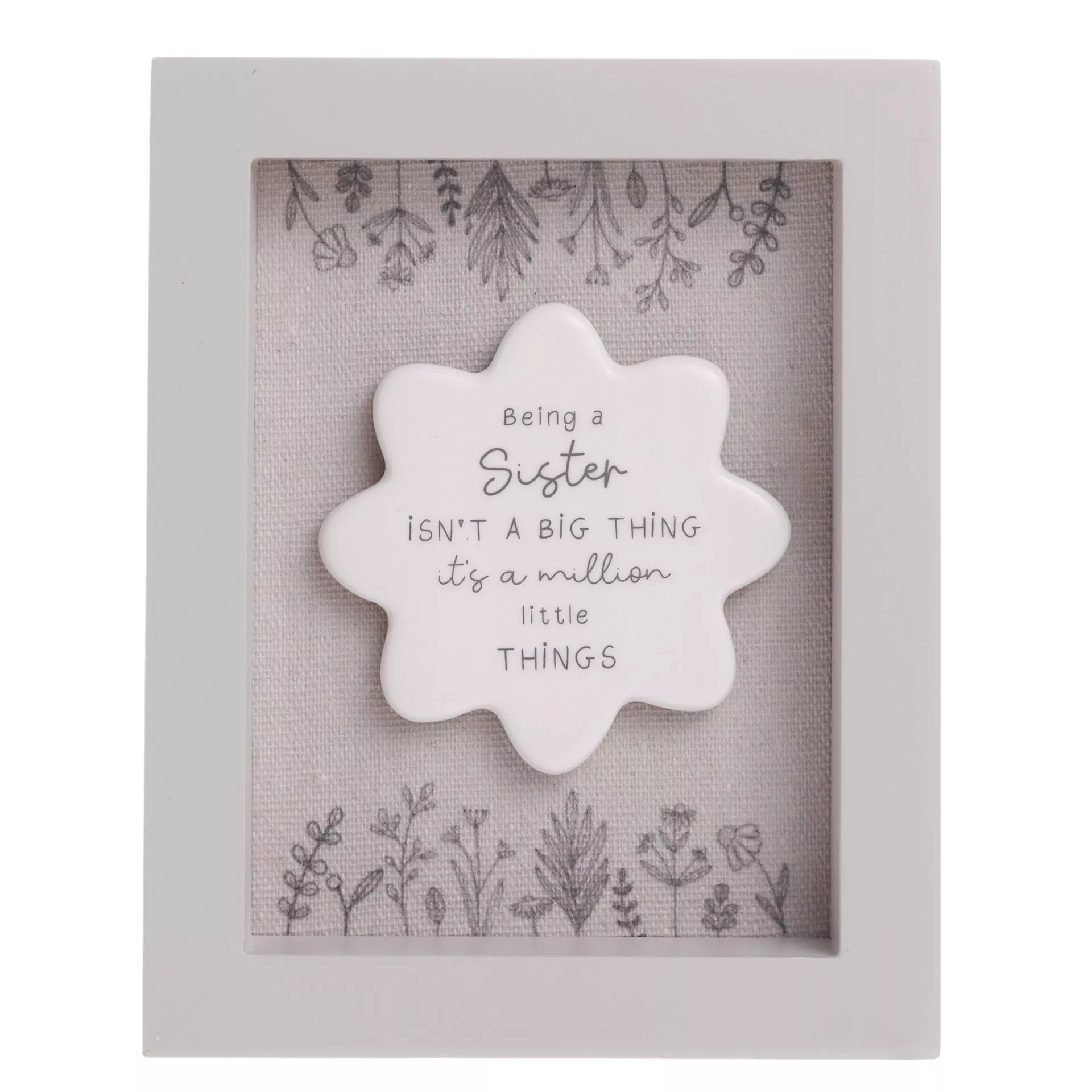 Moments Framed Ceramic Plaque 12 x 15cm - Sisters